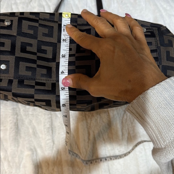 Givenchy Monogram G Tote Shoulder Bag – Brown Logo Canvas – Convertible Handles - Picture 15 of 17